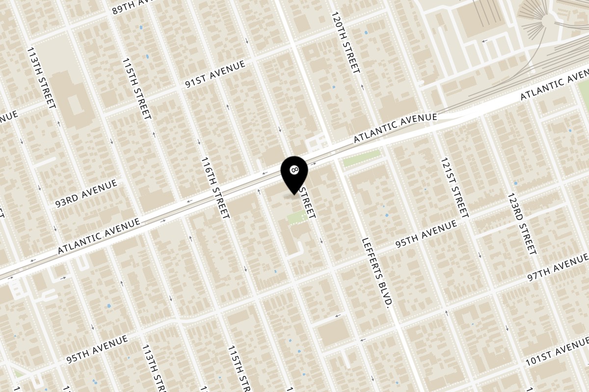 Map showing the location of Lassi Lounge on 94-08 118th St in South Richmond Hill